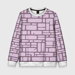 Свитшот детский Кирпичная кладка, цвет: 3D-белый