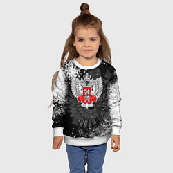 Свитшот детский Федерация бокса России - брызги, цвет: 3D-белый — фото 2