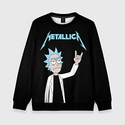 Детский свитшот Metallica и Рик рокер из Рик и Морти