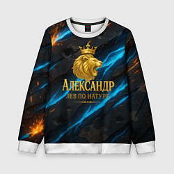 Детский свитшот Александр лев по натуре