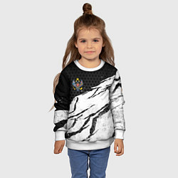 Свитшот детский Российская империя - потертости, цвет: 3D-белый — фото 2