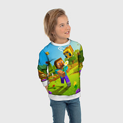 Свитшот детский Стив и пчела, цвет: 3D-белый — фото 2