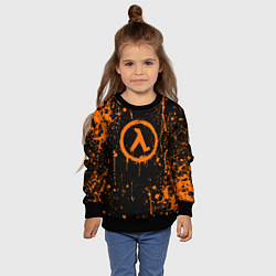 Свитшот детский Халф лайф - подтеки, цвет: 3D-черный — фото 2