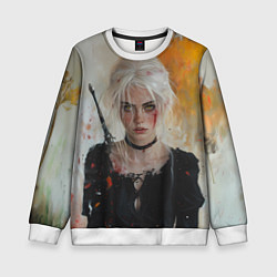 Детский свитшот Цири гуашью