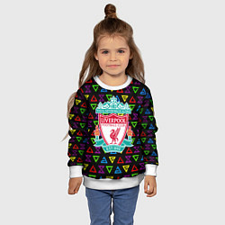 Свитшот детский Liverpool pattern neon, цвет: 3D-белый — фото 2