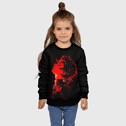 Свитшот детский Клинок, рассекающий демонов Танддиро, цвет: 3D-черный — фото 2