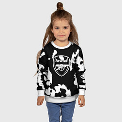 Свитшот детский Арсенал камуфляжные краски, цвет: 3D-белый — фото 2