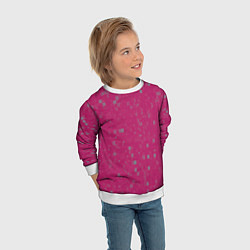 Свитшот детский Color pink brown squares, цвет: 3D-белый — фото 2
