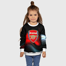 Свитшот детский Арсенал абстракция аолна, цвет: 3D-белый — фото 2