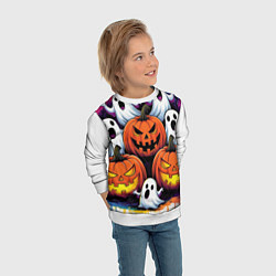 Свитшот детский Happy Halloween 25, цвет: 3D-белый — фото 2