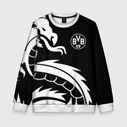 Свитшот детский Borussia дракон белый, цвет: 3D-белый