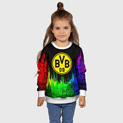 Свитшот детский Borussia градиент текстура, цвет: 3D-белый — фото 2
