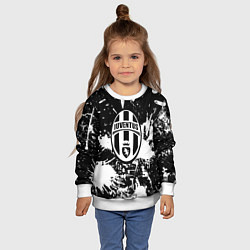 Свитшот детский Ювентус краски всплеск, цвет: 3D-белый — фото 2