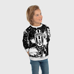 Свитшот детский Ювентус краски всплеск, цвет: 3D-белый — фото 2
