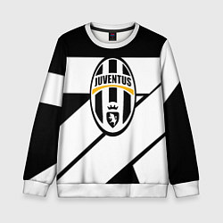 Свитшот детский Ювентус полосы геометрия линии, цвет: 3D-белый