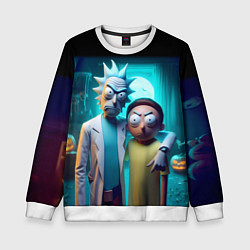 Детский свитшот Rick with Morty - halloween night