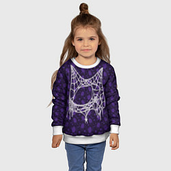 Свитшот детский Хэллоуин - Паутина, цвет: 3D-белый — фото 2