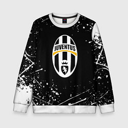 Детский свитшот Juventus белые краски всплеск