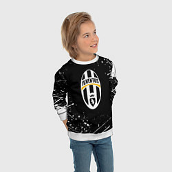 Свитшот детский Juventus белые краски всплеск, цвет: 3D-белый — фото 2