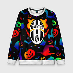 Свитшот детский Juventus хэллоуин неон, цвет: 3D-белый