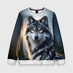 Детский свитшот Морда волка - Россия