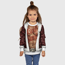 Свитшот детский Костюм деда мороза с накаченным прессом, цвет: 3D-белый — фото 2