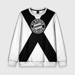 Свитшот детский Бавария Мюнхен полосы, цвет: 3D-белый