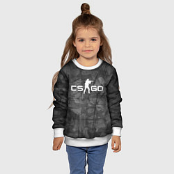 Свитшот детский Эмблема CS GO, цвет: 3D-белый — фото 2
