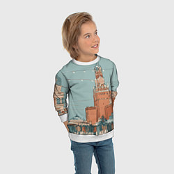 Свитшот детский Праздничная атмосфера на новый год, цвет: 3D-белый — фото 2