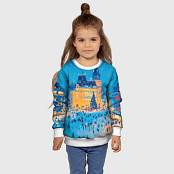 Свитшот детский Московские новогодние каникулы, цвет: 3D-белый — фото 2