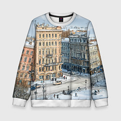 Детский свитшот Зимняя улица Питера