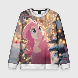 Детский свитшот Удивленная лошадка - Новый год