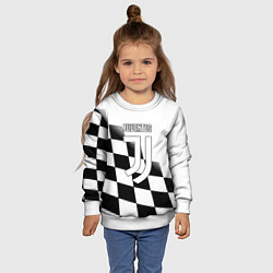 Свитшот детский Ювентус клетка краски, цвет: 3D-белый — фото 2