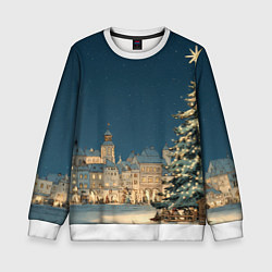 Детский свитшот Новогодняя атмосфера в городе