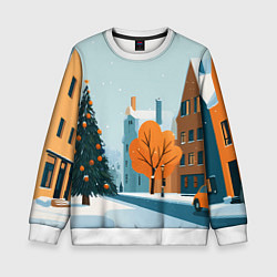 Детский свитшот Новогодняя улица