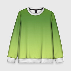 Свитшот детский Color green yellow, цвет: 3D-белый