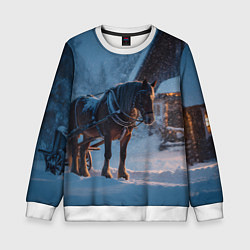 Детский свитшот Лошадь у избы