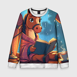 Детский свитшот Лошадка уютным вечером