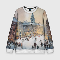 Детский свитшот Снежный зимний Питер