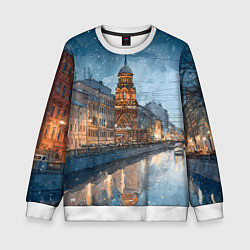 Детский свитшот Санкт-Петербург зимний город