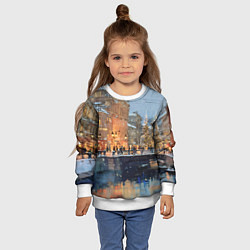 Свитшот детский Снежный вечер в Питере, цвет: 3D-белый — фото 2
