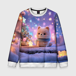 Детский свитшот Новогодний пушистый щенок