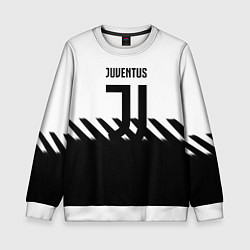 Свитшот детский Ювентус полосы геометрия линии, цвет: 3D-белый
