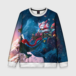 Детский свитшот Санта с динозавром