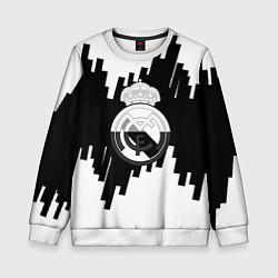 Детский свитшот Реал Мадрид белая геометрия