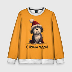 Детский свитшот Милая новогодняя собачка