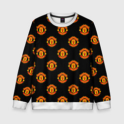 Свитшот детский Manchester United Pattern, цвет: 3D-белый