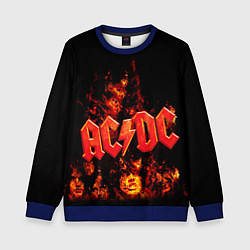 Свитшот детский AC/DC Flame, цвет: 3D-синий