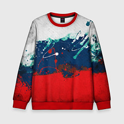 Свитшот детский Триколор РФ, цвет: 3D-красный