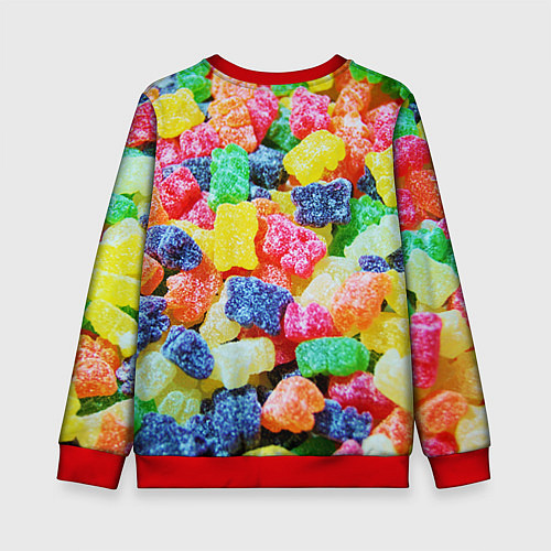 Детский свитшот Мармеладные мишки / 3D-Красный – фото 2